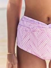 Lila/Violett, Zickzackprint - Bikinihöschen - Image 4 of 10