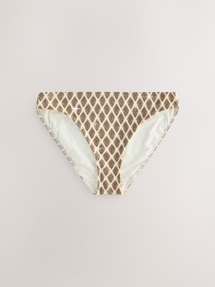 Khakigrün/Cream Folien-Holzschnitt - Bikinihöschen - Image 6 of 9