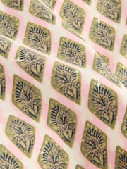 Estampado tipo grabado en madera de efecto metalizado en verde caqui/crema - Braguitas de bikini de pernera alta y talle alto - Imagen 8 de 8