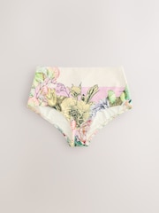 Cream/lilas/jaune à fleurs - Bas de bikini imprimé - Image 6 of 8