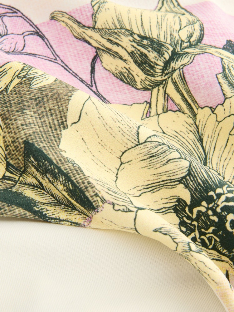 Cream/lilas/jaune à fleurs - Bas de bikini imprimé - Image 7 of 8