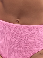 Neon Pink Crinkle - Bas de bikini échancré - Image 5 de 9