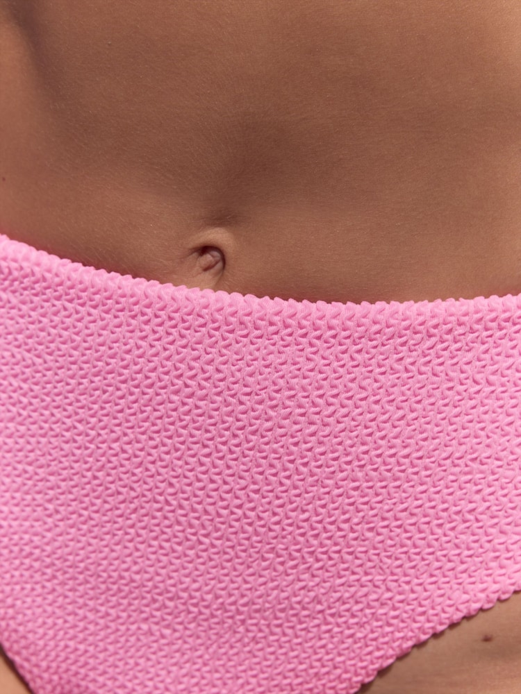 Neon Pink Crinkle - Bas de bikini échancré - Image 5 of 9
