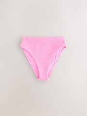 Neon Pink Crinkle - Bas de bikini échancré - Image 7 de 9
