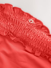 Rojo - Braguitas de bikini de pernera alta con frunces - Imagen 3 de 5