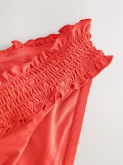 Rojo - Braguitas de bikini de pernera alta con frunces - Imagen 5 de 5