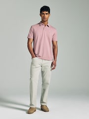 Navy/Grey/Pink Regular Fit Short Sleeve Jersey Polo Shirts 3 Pack - Image 2 of 7