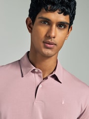 Navy/Grey/Pink Regular Fit Short Sleeve Jersey Polo Shirts 3 Pack - Image 4 of 7