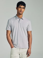 Navy/Grey/Pink Regular Fit Short Sleeve Jersey Polo Shirts 3 Pack - Image 5 of 7