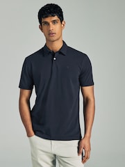 Navy/Grey/Pink Regular Fit Short Sleeve Jersey Polo Shirts 3 Pack - Image 6 of 7