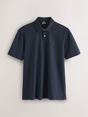 Navy/Grey/Pink Regular Fit Short Sleeve Jersey Polo Shirts 3 Pack - Image 8 of 11