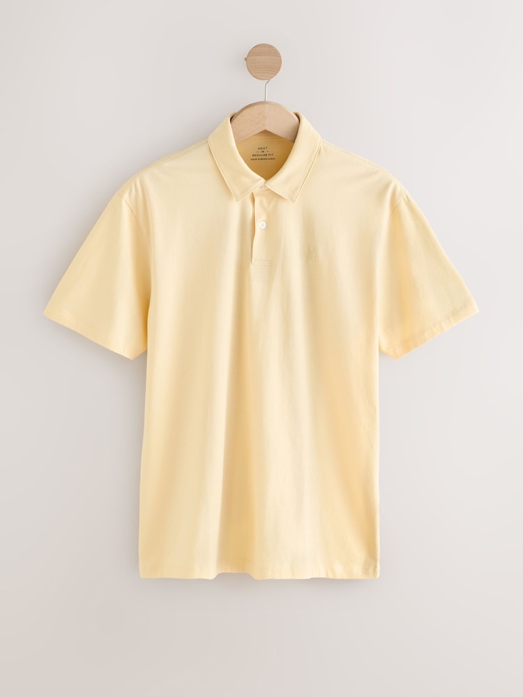 Blue/Yellow/Pink/Grey/Green Pastel - גזרה רגילה - מארז 5 חולצות פולו מבד מטריקו עם שרוול קצר - Image 13 of 17