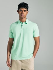 Blue/Yellow/Pink/Grey/Green Pastel - גזרה רגילה - מארז 5 חולצות פולו מבד מטריקו עם שרוול קצר - Image 6 of 17