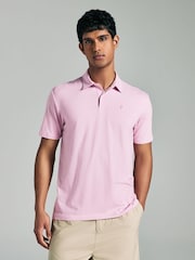 Blue/Yellow/Pink/Grey/Green Pastel - גזרה רגילה - מארז 5 חולצות פולו מבד מטריקו עם שרוול קצר - Image 7 of 17
