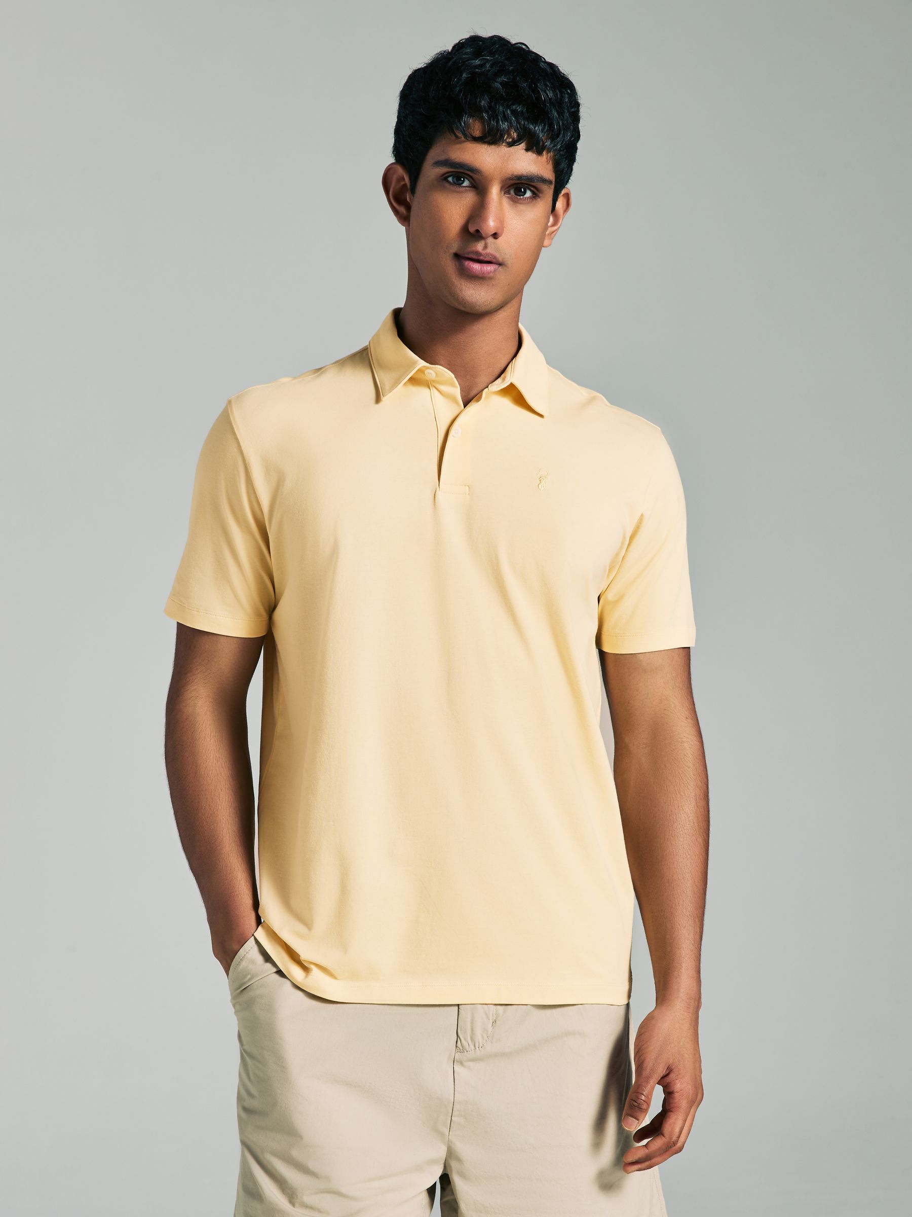 Buy Blue/Yellow/Pink/Grey/Green Pastel Regular Fit Short Sleeve