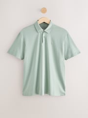 Blue/Green/White Regular Fit Short Sleeve Jersey Polo Shirts 3 Pack - Image 8 of 12