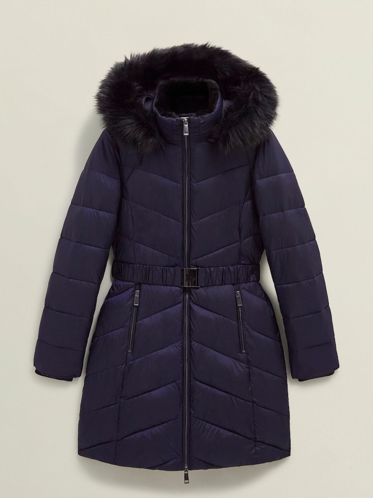Hobbs Blue Petite Alis Puffer Jacket - Image 4 of 4