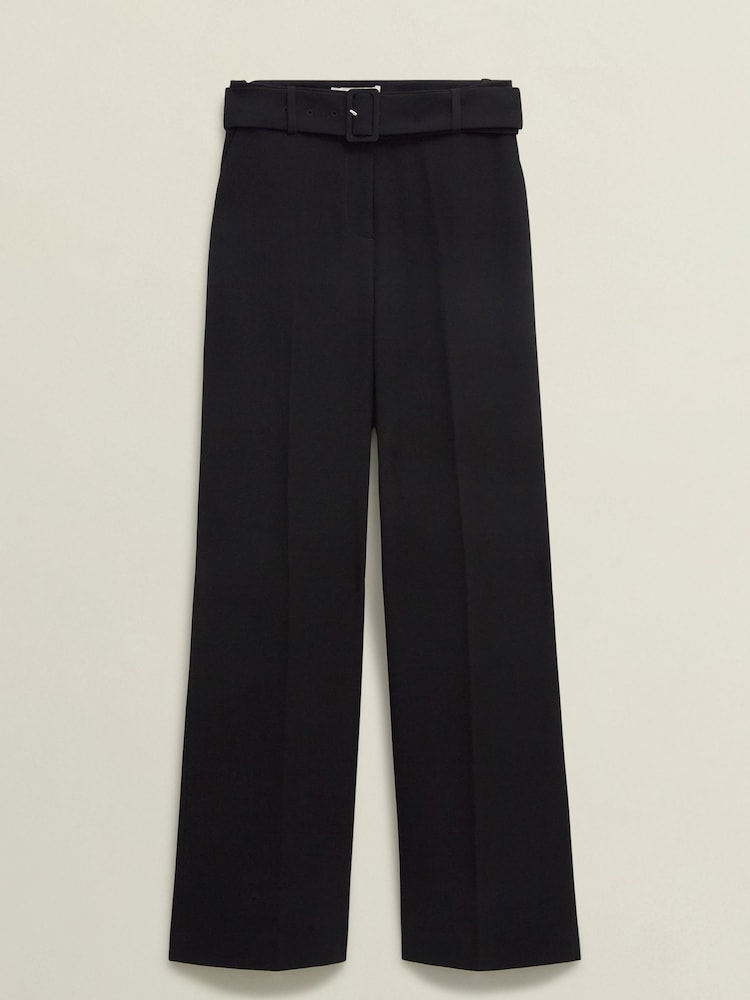 Hobbs Black Petite Drew Wide Trousers - Image 4 of 4