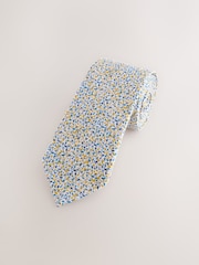 Scattered Leaves 100% Cotton Printed Tie - Image 1 of 3
