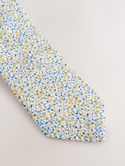 Scattered Leaves 100% Cotton Printed Tie - Image 2 of 3