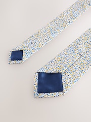 Scattered Leaves 100% Cotton Printed Tie - Image 3 of 3