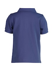GANT Navy Kids Shield Logo Pique Polo Shirt - Image 3 of 4