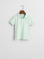 GANT Mint Green Kids Shield Logo Pique Polo Shirt - Image 1 of 4