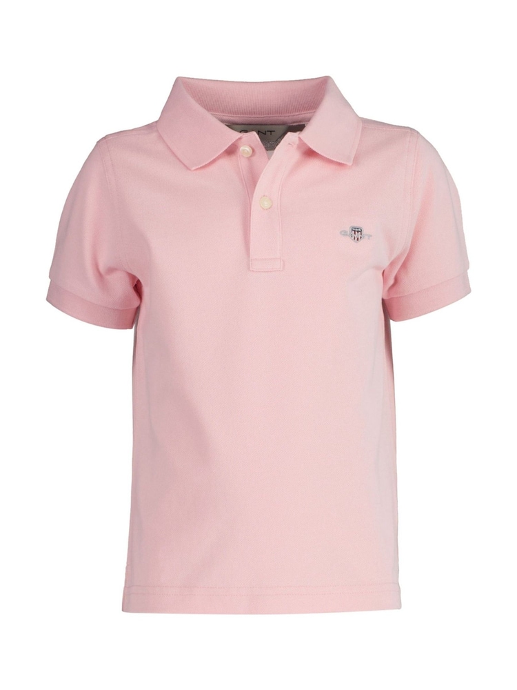 GANT Light Pink Kids Shield Logo Pique Polo Shirt - Image 2 of 4