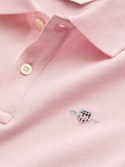GANT Light Pink Kids Shield Logo Pique Polo Shirt - Image 4 of 4
