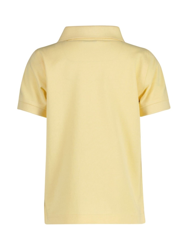 GANT Yellow Kids Shield Logo Pique Polo Shirt - Image 2 of 2 GANT Yellow Kids Shield Logo Pique Polo Shirt - Image 2 of 2