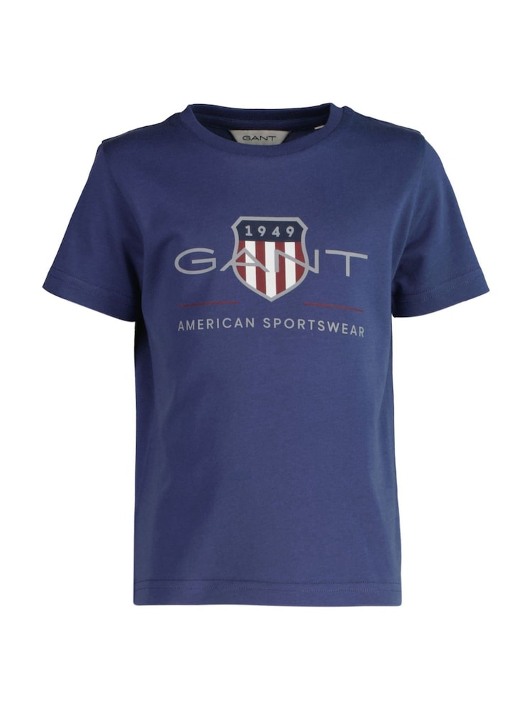 GANT Dark Navy Shield Short Sleeve T-Shirt - Image 1 of 3