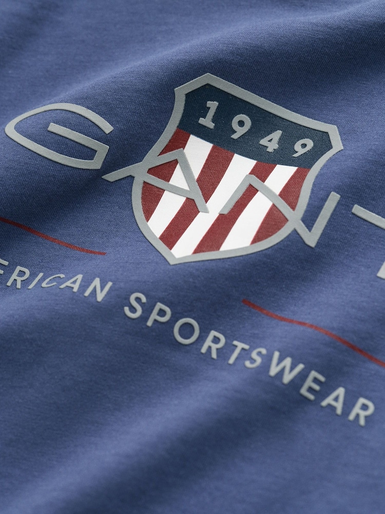 GANT Dark Navy Shield Short Sleeve T-Shirt - Image 3 of 3