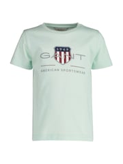 GANT Grey Shield Short Sleeve T-Shirt - Image 1 of 3