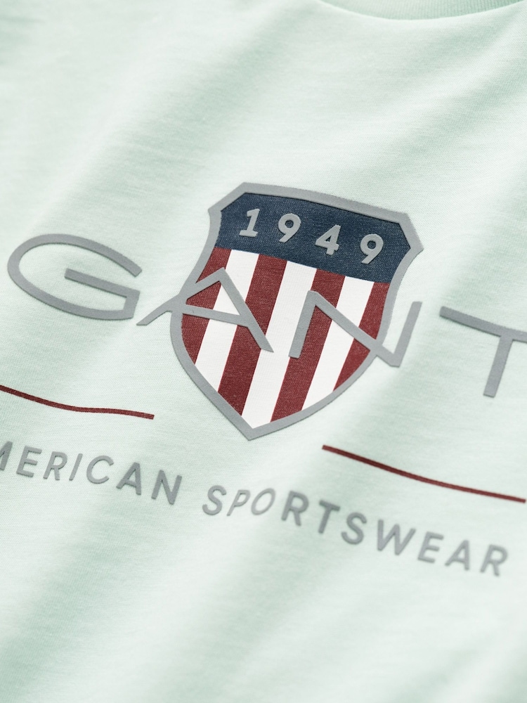 GANT Grey Shield Short Sleeve T-Shirt - Image 3 of 3