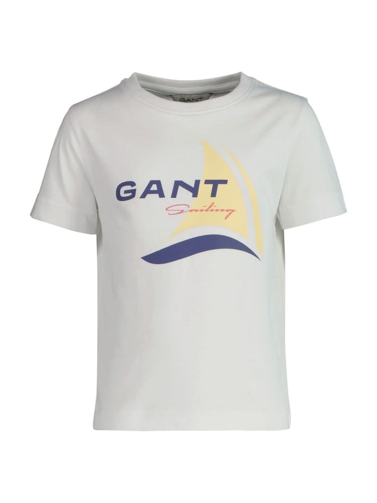 GANT White Kids Sports New Haven Logo T-Shirt - Image 1 of 3 GANT White Kids Sports New Haven Logo T-Shirt - Image 1 of 3