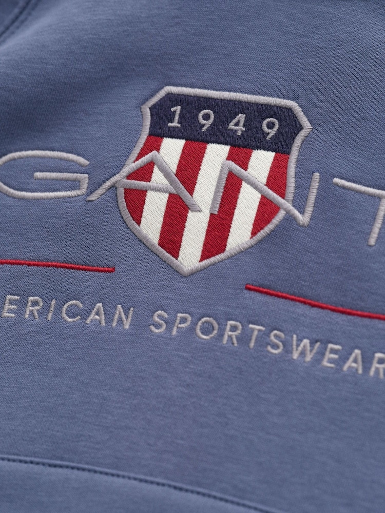 GANT Navy Kids Shield Logo Hoodie - Image 3 of 3