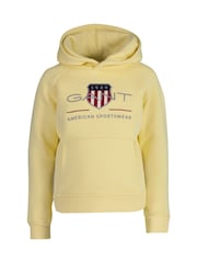 GANT Yellow Kids Shield Logo Hoodie - Image 1 of 2