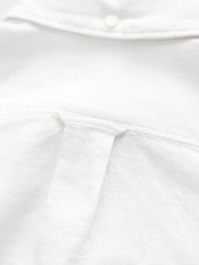 GANT White 100% Cotton Linen Button Down Long Sleeve Shirt - Image 3 of 4