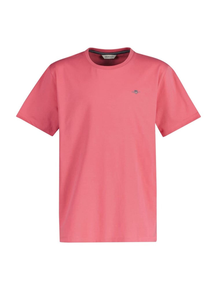 GANT Dark Pink Kids Shield Crew Neck Cotton T-Shirt - Image 1 of 3