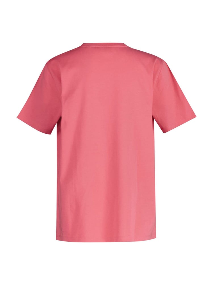 GANT Dark Pink Kids Shield Crew Neck Cotton T-Shirt - Image 2 of 3