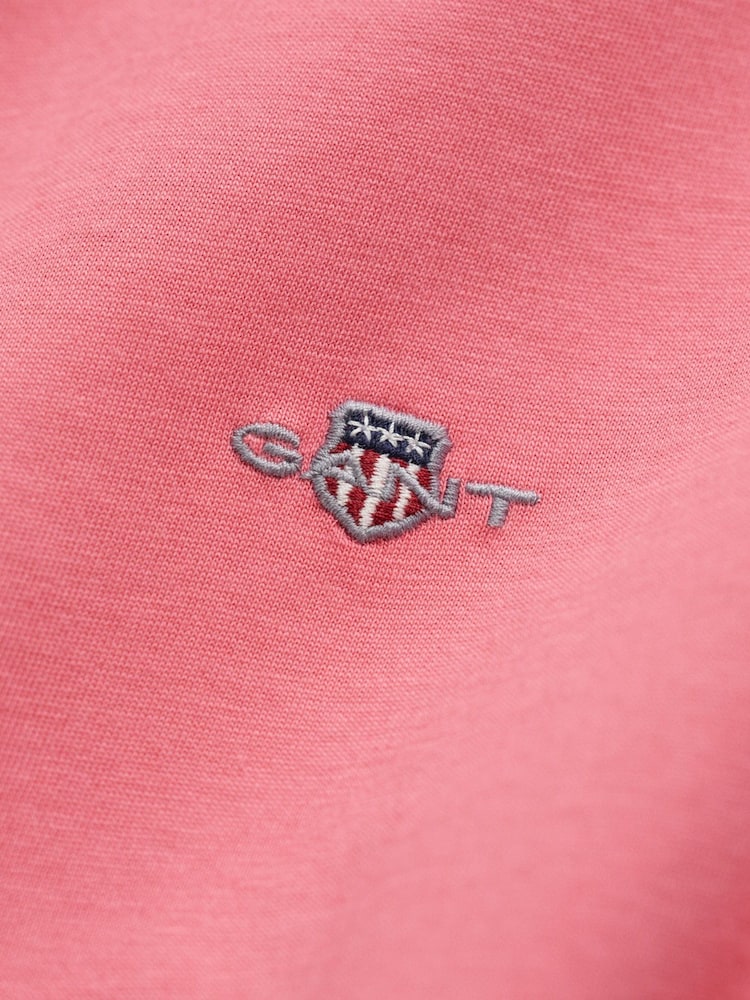 GANT Dark Pink Kids Shield Crew Neck Cotton T-Shirt - Image 3 of 3