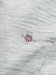 GANT Grey Shield Logo Cotton Slub Shorts - Image 4 of 4