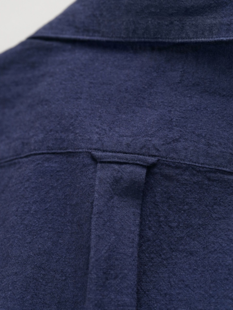 GANT Navy Boys Linen Blend Shirt - Image 4 of 4