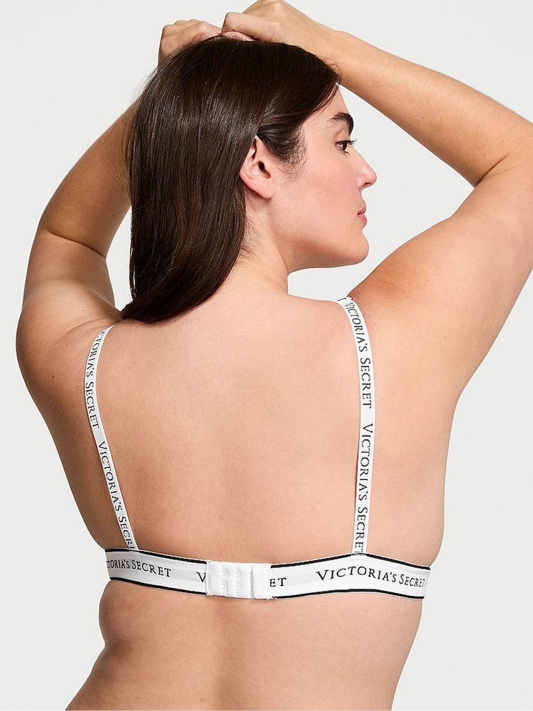 Victoria's Secret Black/White Logo Bralette - Image 2 of 3