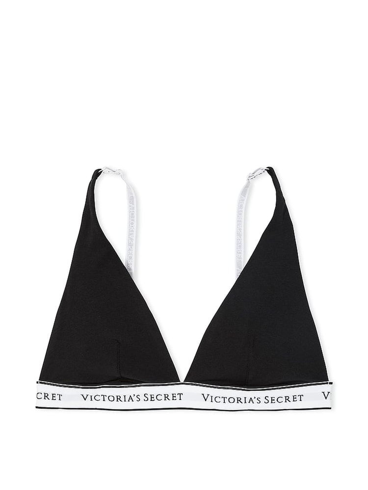 Victoria's Secret Black/White Logo Bralette - Image 3 of 3