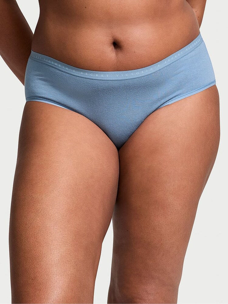 Victoria's Secret Faded Denim Blue Hipster Knickers - Image 1 of 3