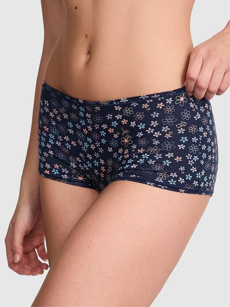 Victoria's Secret PINK Midnight Navy Blue Cotton Boyshort Knickers - Image 1 of 3