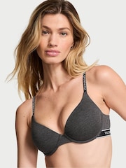 Victoria's Secret Charcoal Heather Grey Demi Lightly Lined Bra - Image 1 of 3