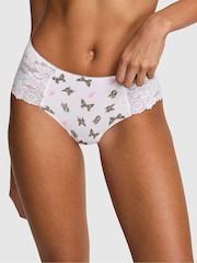 Victoria's Secret PINK White Floral Lace Cheeky Knickers - Image 1 of 3