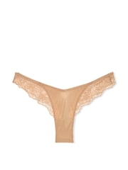 Victoria's Secret Praline Nude Thong Rose Lace Trim Knickers - Image 3 of 3